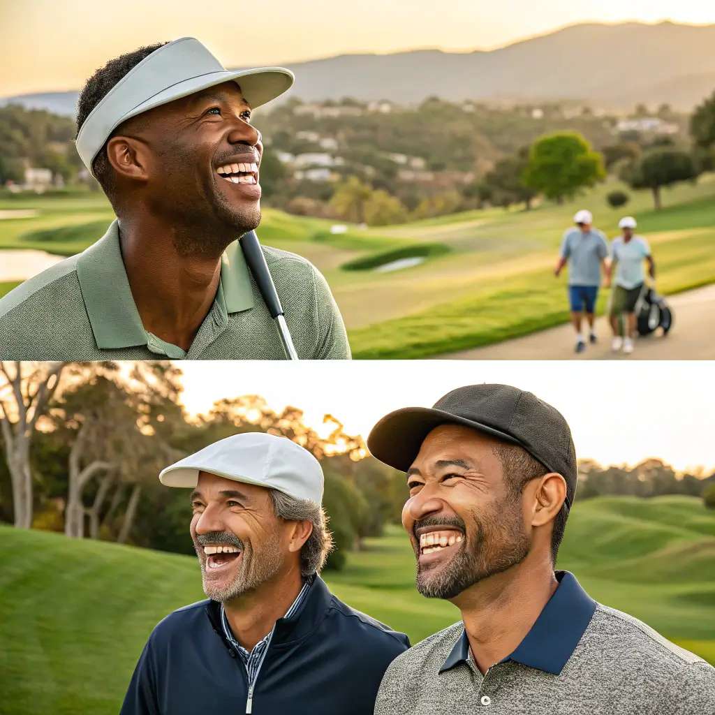 Happy golfers enjoying their time at Arrowood Golf Course, reflecting positive experiences.